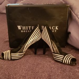 Black House White Market striped heels